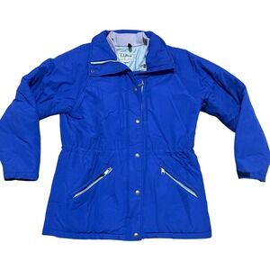 L.L. Bean Penobscot Parka Women's Medium Blue Insulated Winter Coat Made‎ in USA